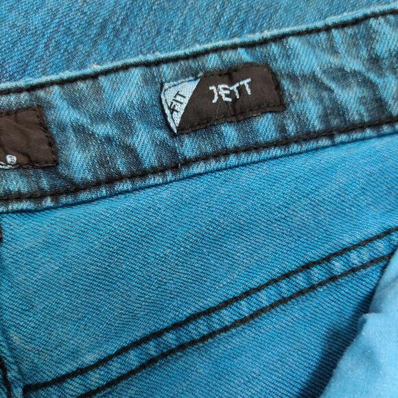 Lip Service Juniors Jeans Denim Skinny Jeans Turquoise Blue Acid Wash Punk Sz 11 - Picture 4 of 6